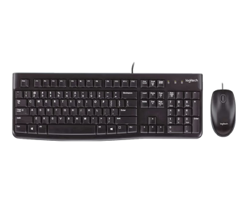 Express Delivery - Logitech MK120 USB  Wired Keyboard and Mouse Combo - Black - ID 129659