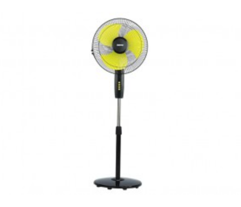 Geepas GF21126 Adjustable Height And Oscilation 3 Speed Control 16 Inch High Speed Fan - Black And Yellow in UAE