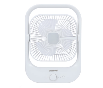 Geepas GF21162 Lithium Battery Rechargeable Speed Regulating LED Light Fan- White in UAE