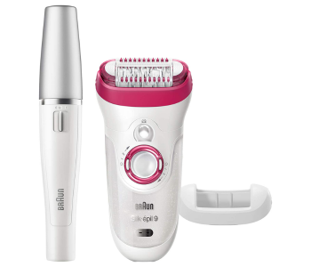 Braun SE9538 Rechargeable Cordless Extra Wide Epilation Head Waterproof Wet And Dry Epilator-White in UAE