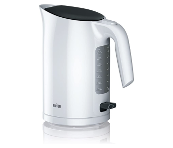 BRAUN WK3100WH 1.7 Liters 2200 Watts Power 3 Way Protection Electric Kettle -White in UAE