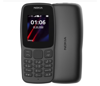 Nokia 106 Dual Sim Mobile Phone - Black (Refurbished) in KSA