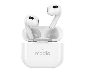 Express Delivery - Modio ME12 Wireless Bluetooth Headset - White - ID 130836