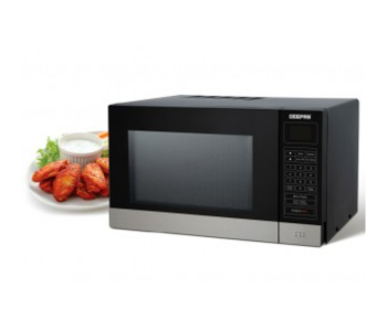 Geepas GMO2706CB 1400W Digital Control Defrost Grill 270mm Glass Turntable 25L Capacity Microwave Oven -Black in UAE