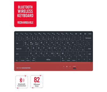 Express Delivery - Trands TR-KB6431 Slim WirelessMulti-Media Shortcut Layout Computer Bluetooth Wireless Keyboard - ID 130813