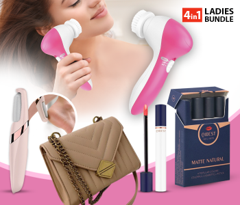 5 In 1 Beauty Care Massager JA164 - Assorted + RMN Wanhengda Pedi Electronic Finishing Touch Tool And Callus Remover - Rose Gold + Qibest 4 Shades Make Up Non Stick Cup Lip Gloss Mini Size Tubes Set A Lipstick + Hanzo Cross Body Wallet Bag For Women in KSA