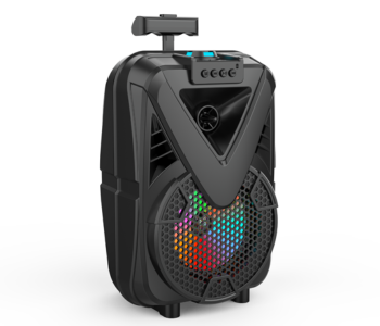 Express Delivery - RMN Portable Outdoor Speaker Color Lamp,Trolley Wireless Led Trolley Speaker For Party, Battery Powered Speaker 8 inch speaker With Microphone - ID 131182
