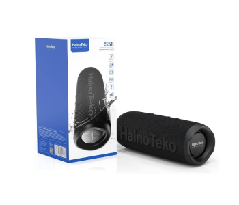 Haino Teko S56 Splashproof Portable Bluetooth Speaker - Black in UAE