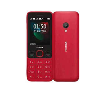 Express Delivery - Nokia 150 0.3MP Camera Dual Sim Mobile Phone - Red - ID 131000