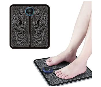 Mechanical Plastic EMS Automatic Foot Massager - Black in UAE