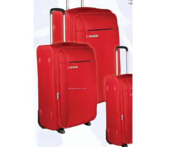 Express Delivery - Para John PJTR3022GO 3 Pieces 4 Wheel PVC Trolley Set - Red - ID 131473