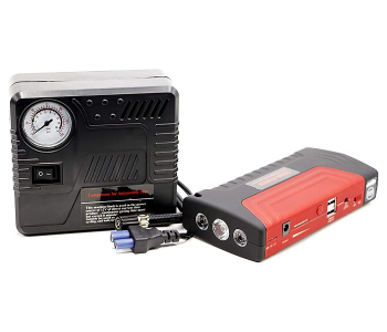 Express Delivery - High Power Jump Starter Kit Portable Multi-Function Car Jumper Booster With Air Compressor - ID 131148