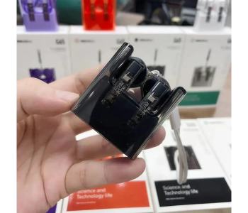 Express Delivery - G65 Wireless TWS Stereo HiFi Crystal Transparent Bluetooth Earphone - Black  - ID 132561