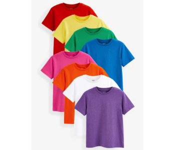 Express Delivery - Uni Mixed Color Breathable Casual Round Neck Cotton T-Shirt - Medium - ID 132506