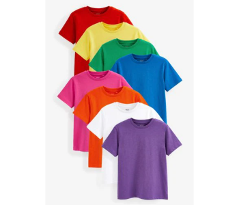Express Delivery - Uni Mixed Color Breathable Casual Round Neck Cotton T-Shirt - XXXL - ID 132546