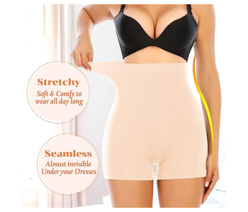 Women's Seamless Mixed Color Shaping Slim Fit Shorts Panties Tummy Control Underwear Slimming Shapewear Shorts - Free Size in KSA