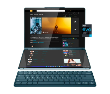 LENOVO 82YQ0025AX Yoga Book 9 13.3 Inch 2.8K Dual OLED Touch Intel Core I7-1355U Processor 16GB RAM 1TB SSD Integrated Intel IrisXe Graphics Windows 11 Home - Tidal Blue in OMAN