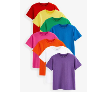 Express Delivery - Uni Mixed Color Breathable Casual Round Neck Cotton T-Shirt - XXL - ID 132517