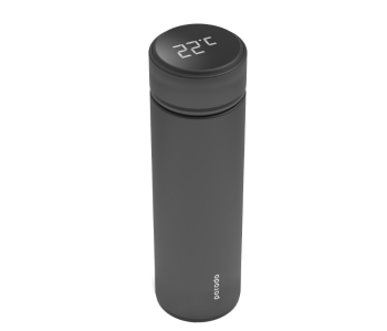 Porodo PD-TMPBOT-BK Smart Water Bottle With Temperature Indicator 500ml - Black 500ml - Black in UAE