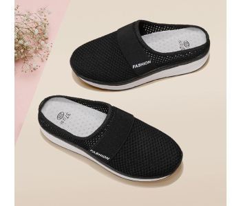 Express Delivery - Fashion Breathable Mesh Slip-On Shoes Good-Looking Travel Essentials For Women EU 40 - Black - ID 132459