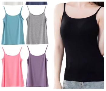 Mix Color Modern Camisole Inner Slim Strap Top For Ladies in KSA
