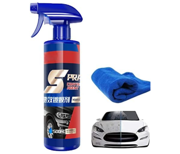 Generic 500ml Automotive Paint Repair Care Ceramic Coating Spray Quick Nano-coating Spray Wax Car Hydrophobic Polish Paint Cleaner in UAE