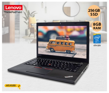 Lenovo ThinkPad T460 14 Inch Intel Core I5 6th Gen 8GB RAM 256GB SSD Windows 10 Pro Refurbished Laptop - Black in UAE
