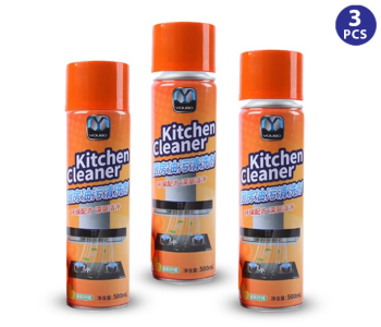 Bundle 3 PCs Set High Quality 500ml Foam Kitchen Cleaner Spray - Orange in KSA