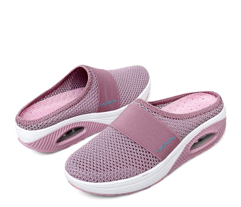 Fashion Breathable Mesh Slip-On Shoes Good-Looking Travel Essentials For Women EU 40 - Purple in UAE