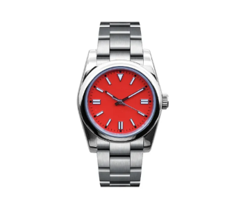 Empower Waterproof Stainless Steel Classic Wrist Watch For Men - Red And Silver in UAE