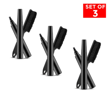 Bundle 3 PCs Set Unisex Waterproof Filler Pen For Beard And Eye Brows - Black in KSA