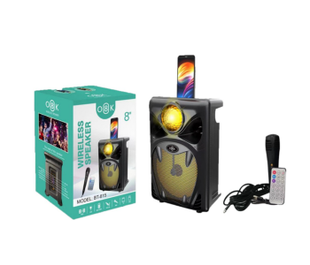 Express Delivery - BT-815 8 Inch TWS Wireless Speaker with 2 LED Lights and Wired Mic - ID 133041
