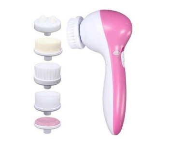 Express Delivery - 5-In-1 Beauty Care Massager For Face And Body White/Pink - ID 134099