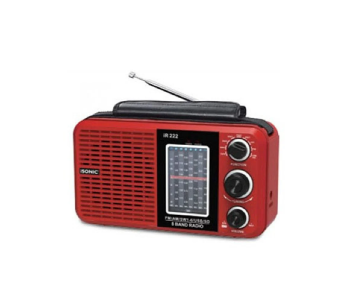 ISonic IR 222 8 Bands Rechargeable Radio With Mp3 Player - Red in UAE