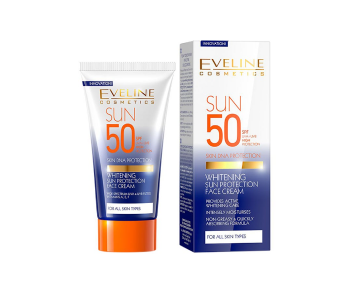 Express Delivery - Eveline SPF 50 Whitening Sun Protection Face Cream 50ml - ID 134074