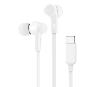 Express Delivery - Belkin G3H0002btWHT RockStar  USB-C Headphones - White - ID 134331