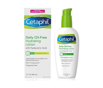 Express Delivery - Cetaphil Oil-Free Hydrating Face Lotion with Hyaluronic Acid Green 88ml - ID 134121