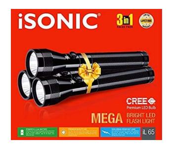 ISonic IL 65 3W Mega Bright LED Flash Light - Black in UAE