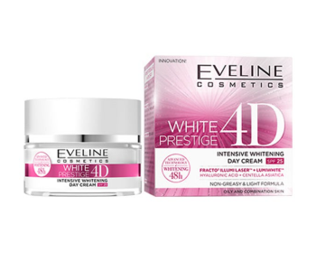 Express Delivery - Eveline White Prestige 4D Intensive Whitening Face Day Cream SPF 25 50ml - ID 134066