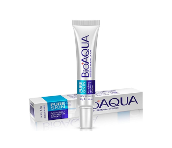 BIOAQUA Anti Acne Treatment Spot Removal Cream, Oil Control Shrink Pores Face Care Cream 30mg For Men And Women in UAE