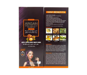 Argan Oil Speedy Hair Color Shampoo Unisex 420ml Natural Black in UAE