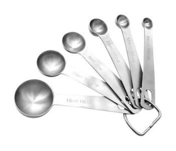 Express Delivery -  Royalford 6-Piece Stainless Steel Measuring Spoons Set - ID 135055