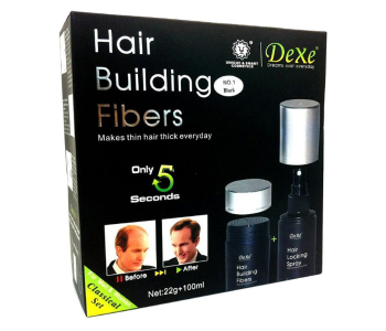 Express Delivery - Hair Building Fibers With Locking Spray No.1 Black - ID 134603