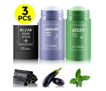 Bundle 1 PCs Set Aloe Vera Green Tea 40ml Deep Cleansing Pore Shrinking And Blackhead Removing Facial Mask Stick - Eggplant + 1 PCs Set Aloe Vera Green Tea 40ml Deep Cleansing Pore Shrinking And Blackhead Removing Facial Mask Stick + 1 PCs Set Aloe Vera Green Tea 40ml Deep Cleansing Pore Shrinking And Blackhead Removing Facial Mask Stick - Black in KSA