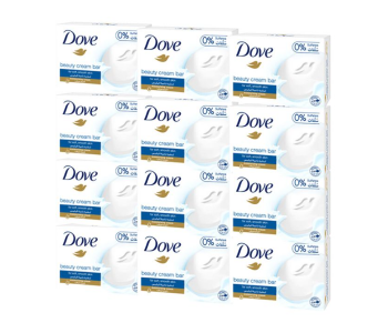 Express Delivery - Dove Moisturizing Beauty Cream Bar Soap White 135g Pack of 12 - ID 134822