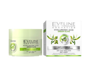 Express Delivery - EVELINE COSMETICS Hyaluronic Acid Green Olive Anti Wrinkle Moisturising Cream - ID 135003