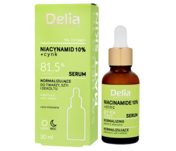 Express Delivery -  Delia Cosmetics NIACINAMIDE 10% and ZINC Normalizing serum for face, neck and cleavage for day and night 30ml - ID 134990