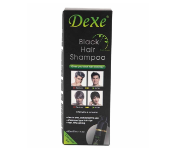 Express Delivery - Dexe Black Hair Dye Shampoo 400 ML - ID 134590