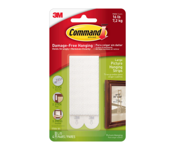 Express Delivery - 3M Command Picture &amp; Frame Hanging Strips (Pack of 4, Large) - ID 134709