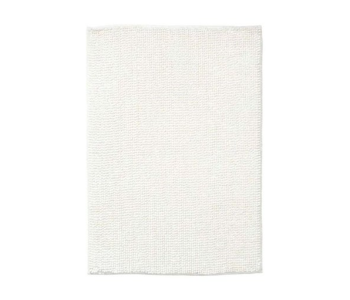 Express Delivery - Toftbo Solid Bathroom Mat White 90x30cm - ID 135259